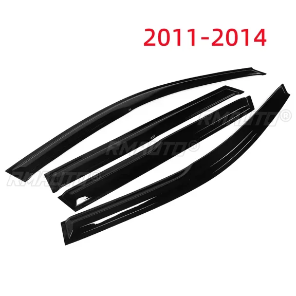 4PCS For Kia Sorento 2011-2015 / 2015-2020 Side Window Visor Sun Rain Deflector Awnings Shelters Smoke Adhesive Trim Body Kit