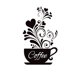 thumbnail image 1 of Taza de café + pegatinas de decoración de pared de flores, carteles de cocina desmontables para paredes de decoración de cocina, 1 of 5