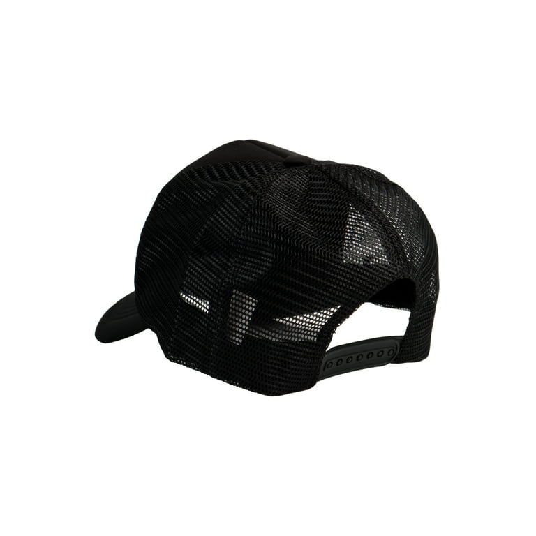 Top Headwear Blank Trucker Hat - Mens Trucker Hats Foam Mesh Snapback White/Black
