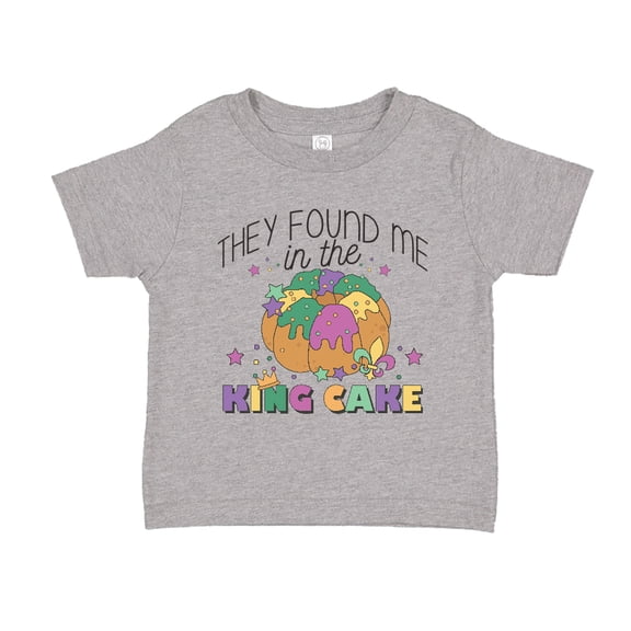 They Found Me In The King Cake Toddler T-Shirt 2T Athletic Heather
