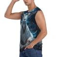 thumbnail image 3 of Fotbe Forest Meditating Goat Men's Camiseta sin Mangas Estampada para Hombres, Playera Casual para Gimnasio, Entrenamiento, Playa-Large, 3 of 7