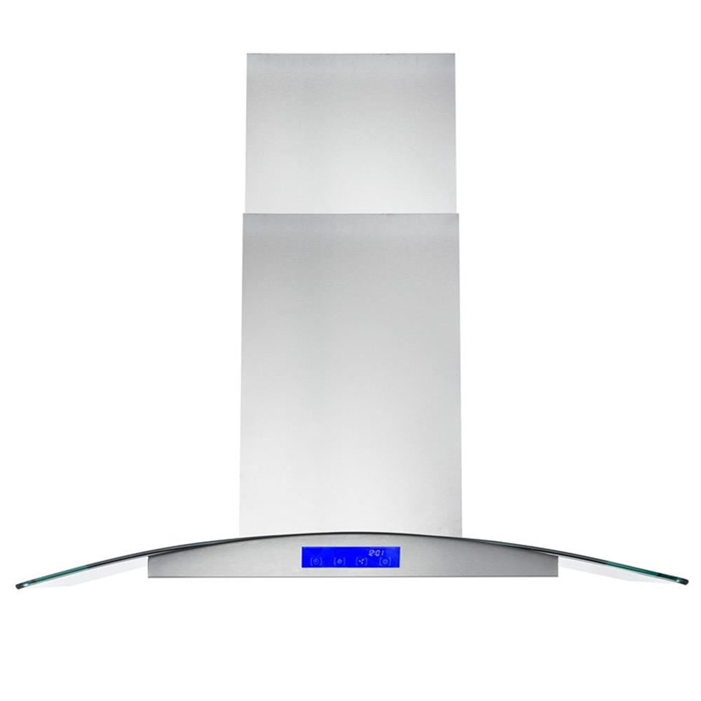 36 in. Lumin Collection Ductless Island Range Hood in Stainless Steel
