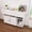 White, variant on Demi Bonn 47" Kitchen Islands with Storage Shelves and Wheels, Foldable Dining Table for Small Spaces, Compact Desk for Dining Room, Brown
