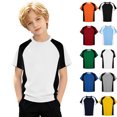 thumbnail image 1 of WENXIAOO T-Shirts à Manches Courtes pour Garçons, T-Shirts d'Été pour Enfants à Col Rond, T-Shirts Basiques, Hauts Décontractés, T-Shirts à Blocs de Couleur Tendance, 1 of 5