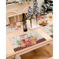 thumbnail image 5 of Christmas Placemats Set of 6 Gingerbread Snowflake Xmas Tree Christmas Placemats for Dining Table Buffalo Plaid Table Mat Winter Holiday Home Party Kitchen Table Decorations, 5 of 6