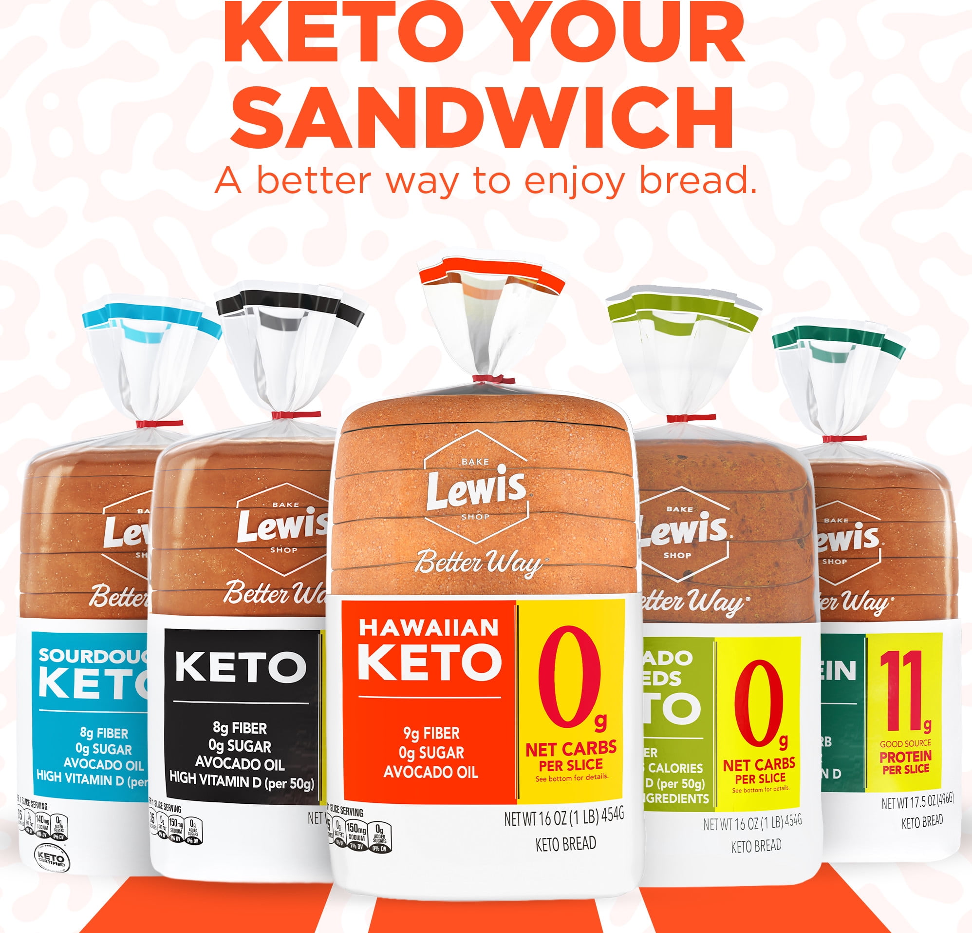 Lewis Bake Shop Better Way Hawaiian Keto Bread, 16 oz
