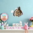 thumbnail image 5 of Cracked-Wall Stickers, Decals, and Vinyl Decor,Bunny Sticker Realistic Visual Easter Rabbits Decoration For Instant Spring Funny, 5 of 7