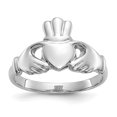 thumbnail image 1 of 10K White Gold Polished Claddagh Ring, 1 of 2