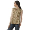 thumbnail image 3 of Moomaya Printed Mandarin Collar Tunic Sleeveless Casual Tank Top Summer Wear, 3 of 6