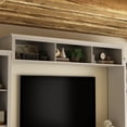 thumbnail image 3 of KULAGAGA Entertainment Center withHutch, Media Center with Storage and Glass Door for Living Room,Gray, 3 of 7