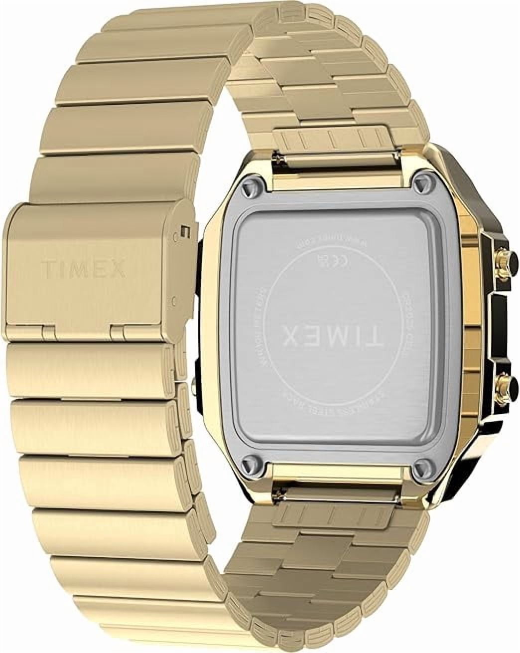 Timex Men's World Time Digital 40mm Watch - Gold-Tone Bracelet