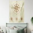 thumbnail image 4 of Compass Tapestry, Four Different Compasses in Retro Colors Discovery Equipment Where Nautical Marine, Wall Hanging for Bedroom Living Room Dorm Decor, 40W X 60L Inches, Beige Tan, by Ambesonne, 4 of 5
