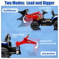thumbnail image 4 of iYofe 24V JCB Ride on Excavator Toy, 3-in-1 Battery Powered Electric Tractor Car with Reversible Seat, Remote Control & Bluetooth, Backhoe for Kids 3-6, Red, 4 of 9