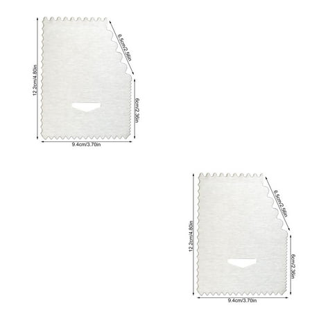 

Widealiff 2pcs Polygonal Sawtooth Cream Cake Scraper Stainless Steel Icing Smoother Decorating Comb Tool Type 6