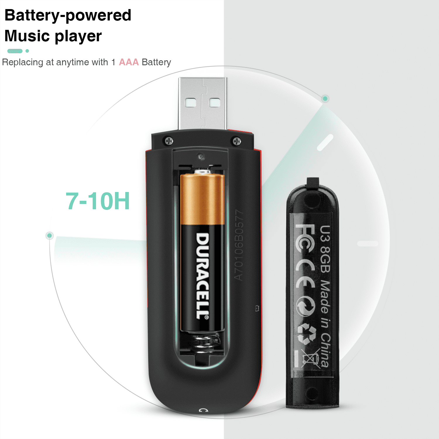 FM Music Player with USB Flash Drive AGPtEK U3 Usb Stick Mp3 Player Recording