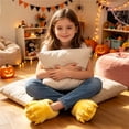 thumbnail image 5 of Kids Cute Claw Slippers Winter Solid Color Thickened Fleece, 5 of 7