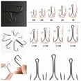 thumbnail image 2 of 50pc Stainless Steel Double Strong Fishing Hook Saltwater Frog Toad Hooks 8#-4/0, 2 of 10