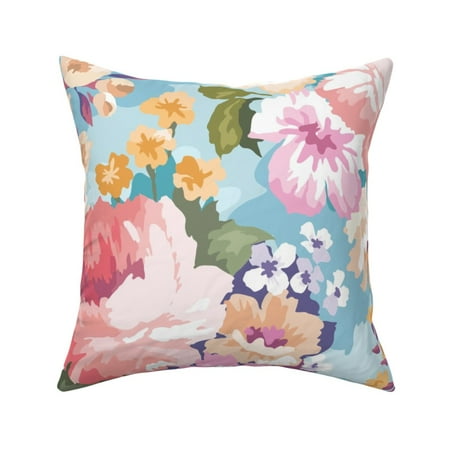 Large Scale Floral Maximalist Throw Pillow Cover W Optional Insert