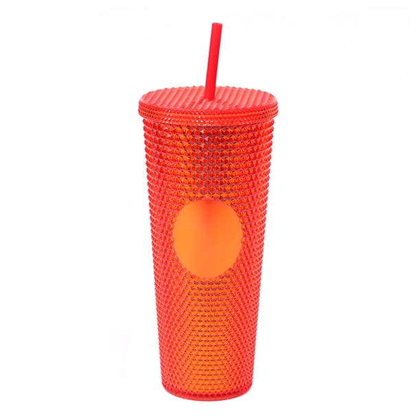 Vaso de agua de gran capacidad de 710ML/24OZ, vaso mate completamente tachonado, reutilizable yeacher Tazas