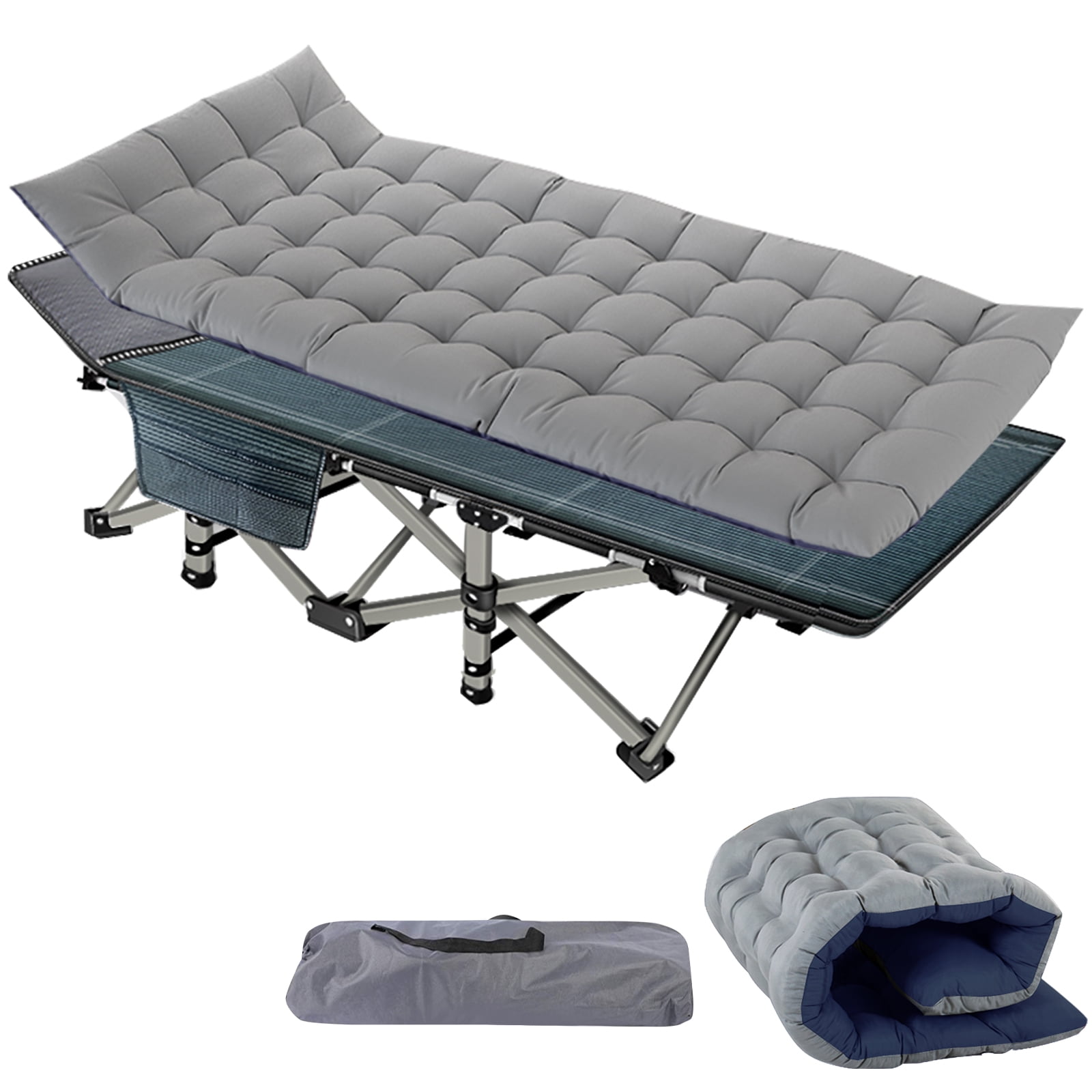Blue cot+gray pad