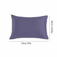 thumbnail image 3 of Tyidzon 2Pc Summer Satin Pillowcases Similar to Silk Pillow Covers - Purple Protective Cover Breathable Household Pillow Cases, 19X29 Inch, 3 of 8