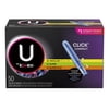 U by Kotex Click Compact Tampons, Multipack, Regular/Super/Super Plus Absorbency, 50 Count