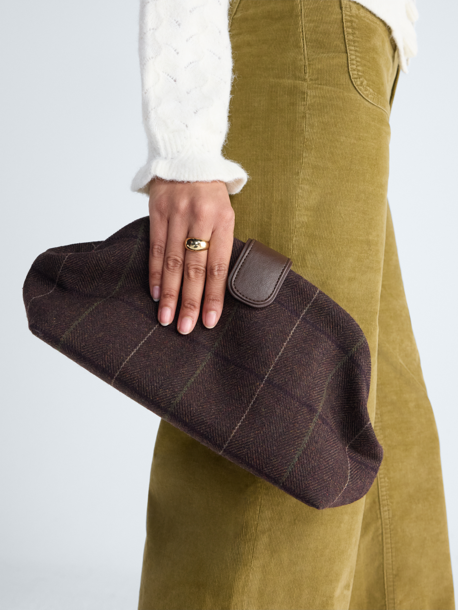 Free Assembly Women's Faux Leather Plaid Clutch photo 2
