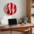 thumbnail image 6 of Wall Clock 10 Inch Abstract Wave Pattern Texture Round Silent Decorative Wall Clocks Battery Operated for Living Room Bedroom Kitchen Classroom Decor, Red,Small, 6 of 8