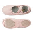 thumbnail image 2 of Stelle Girls Soft Leather Dance Shoes Split Sole Ballet Slippers for Kids Toddler Performance Yoga Shoes Ballerina Shoes Flats,Pink, 2 of 7