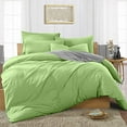 thumbnail image 4 of Twin-XXL Size 3 Piece Duvet Cover with 4 Piece Sheet Set - 7 Piece 100% Egyptian Cotton - Zipper Closure Quilt Cover with 16" Deep Pocket Fitted Sheet - 400TC Bedding - Sage Solid., 4 of 8