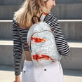 thumbnail image 7 of Balery Koi Fish Corals,Spring Summer Vintage Canvas Backpack for Men and Women - Large Capacity, Durable Travel Laptop Bag for School, Work, Hiking, and Outdoor Activities, 7 of 7