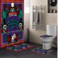 thumbnail image 1 of FMSHPON Halloween 4 Piece Bathroom Set Shower Curtain Bath Rug Contour Mat and Toilet Lid Cover, 1 of 8