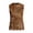 Brown, variant on Men Leopard Printed Hooded Tank Top Muscle Short Sleeve Fishing Quick Dry Hoodies Summer Beach Soft Gym Shirts