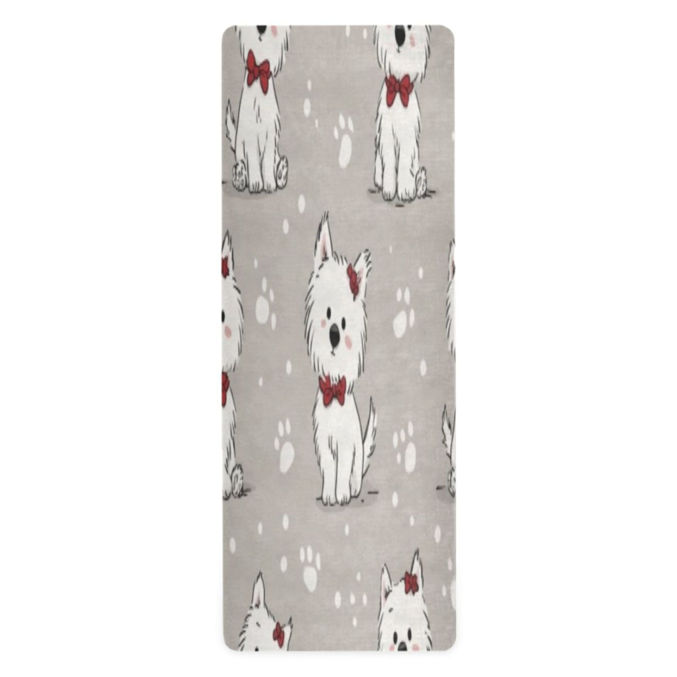 BZSMCE Yoga Mat Women Fitness Mat Center Westie and Pup Crew Pattern