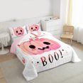 thumbnail image 3 of Manfei Kawaii Boo Pumpkin Queen Comforter Set for Teen, Cute Cartoon Bedding Sets, Sugar Halloween Reversible Bedding Comforter Set, Breathable Home Decor, 3 Pieces, 3 of 8