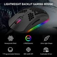 thumbnail image 6 of Mechanical Gaming Keyboard Blue Switch Mini 82 Keys Wired Rainbow LED Backlit Keyboard,Lightweight Gaming Mouse 6400DPI Honeycomb Optical,Gaming Mouse Pad for PC Gamers(Black), 6 of 6