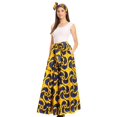 thumbnail image 3 of Sakkas Asma Convertible Traditional Wax Print Adjustable Strap Maxi Skirt | Dress - 417-blue/yellow-fan - One Size Regular, 3 of 5