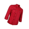 thumbnail image 1 of ziyahi Chef Jacket Coat Uniform Long Sleeve Hotel Kitchen Cook Apparel 2XL Red, 1 of 9