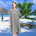 thumbnail image 3 of LOVIVER Polyester Surf Poncho Changing Front Pocket with Hood Cloak Changing Towel for Medium Gray, 3 of 8