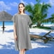 thumbnail image 3 of Poncho de surf con capucha, toalla cambiadora para deportes al aire libre, natación y playa Gris medio, 3 of 9