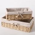 thumbnail image 3 of Storage Basket Snacks Box Clothing Case Large Capacity Detachable Sundries Organizer Thickened Design Fiber Iron Home Supplies Wood Color Small, 3 of 8