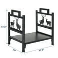 thumbnail image 4 of Ktaxon Firewood Log Rack, Wrought Iron Wood Lumber Storage Holder for Fireplace, Heavy Duty Log Storage Bin for Firepit Stove Accessories, 4 of 11