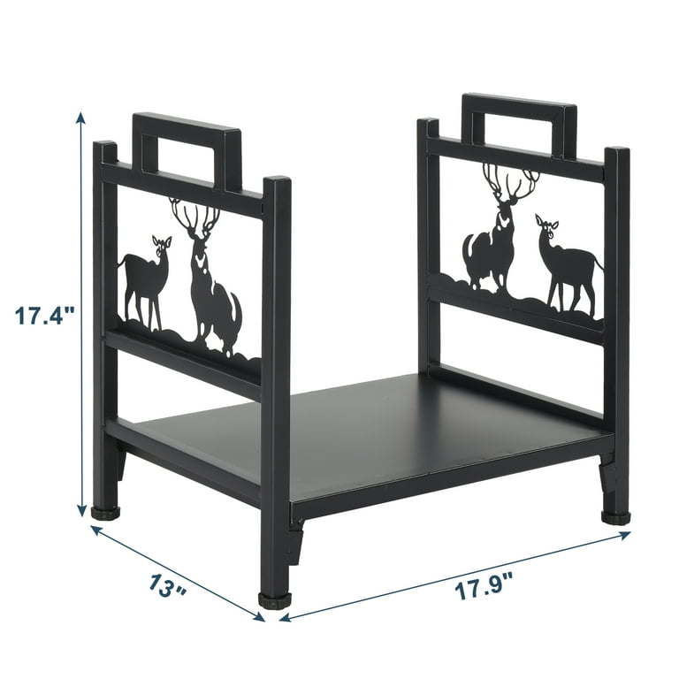 Zimtown Firewood Holder, Wrought Iron Wood Lumber Storage Holder for Fireplace, Heavy Duty Log Storage Bin for Firepit Stove Accessories Zimtown Firewood Holder, Wrought Iron Wood Lumber Storage Holder for Fireplace, Heavy Duty Log Storage Bin for Firepit Stove Accessories