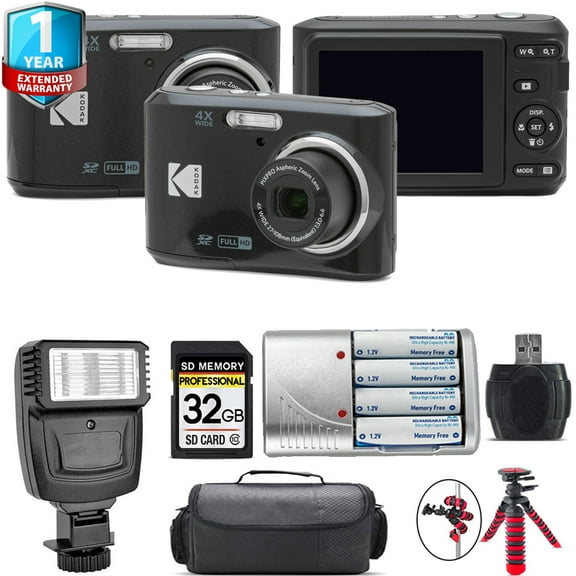 Kodak Pixpro FZ45 Camera (Black)   Extra Battery   1 Yr Warranty   32GB