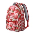 thumbnail image 4 of Sac à Dos Étudiant Fraise Fraîche Mignon Rouge Sucré Kawaii Fruité avec Design de Fleurs et Baies, Léger et Résistant à l'Usure, 4 of 6