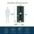 thumbnail image 5 of Novogratz Cache 1-Door Tall Single Metal Locker Style Storage Cabinet, Hunter Green, 5 of 12
