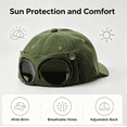 thumbnail image 6 of Korean-Style Pilot Baseball Cap, Curved Visor, Casual Style, Sunshade for Spring, autumn and Summer Green, 6 of 6