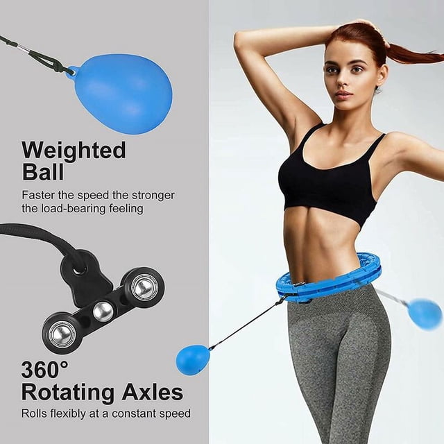 Hula Hoop Does Not Fall Hula Hoop Fitness, 28 Knots Smart Hula Hoop Adjustable and Detachable, Smart Weighted Hula Hoop with Gravity Ball, Suitable for Adult Beginners