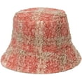 thumbnail image 4 of CoCopeaunts Winter Womens Bucket Hat Classic Retro Plaid Basin Cap Casual Outdoor Hundred Take Lamb Wool Warm Fisherman Hat, 4 of 8
