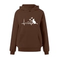 thumbnail image 4 of WILLBEST Sudadera con Capucha para Mujer, Estilo Otoño-Invierno, Holgada, Tallas Grandes, con Estampado de Letras y Cordón Ajustable Grande, 4 of 6